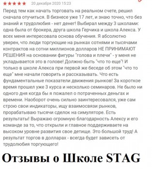 Реальные отзывы о школе трейдинга Алекса Грей STAG взятые с независимого сайта отзовика Yell.ru